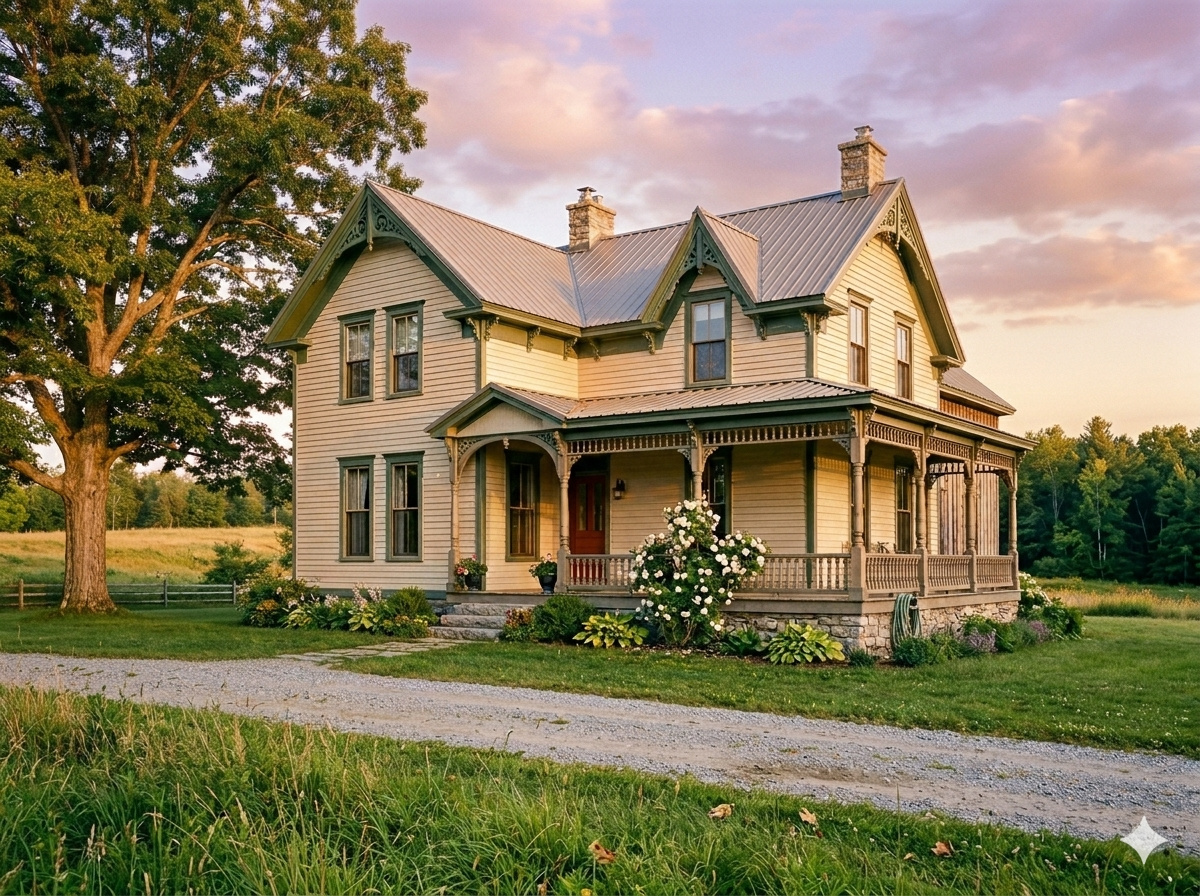 Heritage farmhouse exterior